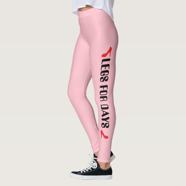 Personlig högklackad Citat i Rosa Leggings (Vänster)