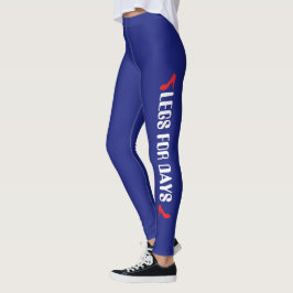 Personlig högklackad Citat Navyblå Leggings
