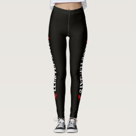 Personlig Högt Klack Citat Svart Leggings