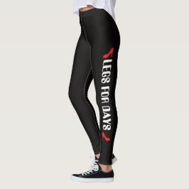Personlig Högt Klack Citat Svart Leggings