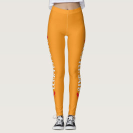 Personlig Högt Klackat Citat Tenn Orange Leggings