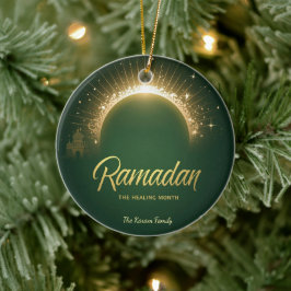 Personlig högtidskort för Ramdan Kareem Julgransprydnad Keramik