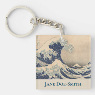 Personlig Hokusai Acrylic Keychain