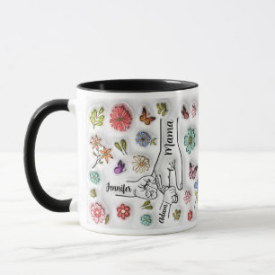 Personlig Holding Mamma Hand - 2 Barn Mugg