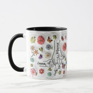Personlig Holding Mamma Hand - 3 Barn Mugg