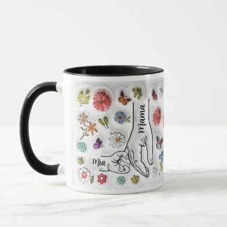 Personlig Holding Mamma's Hand - 1 Child Mugg