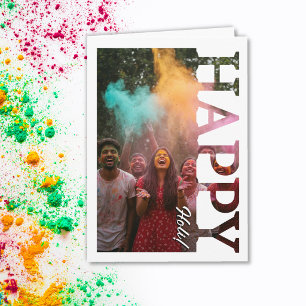 personlig holi-foto, färgfestival Indien Kort