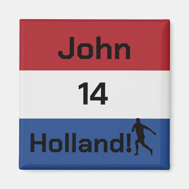 Personlig Holland Flag Football Ande Magnet (Framsidan)