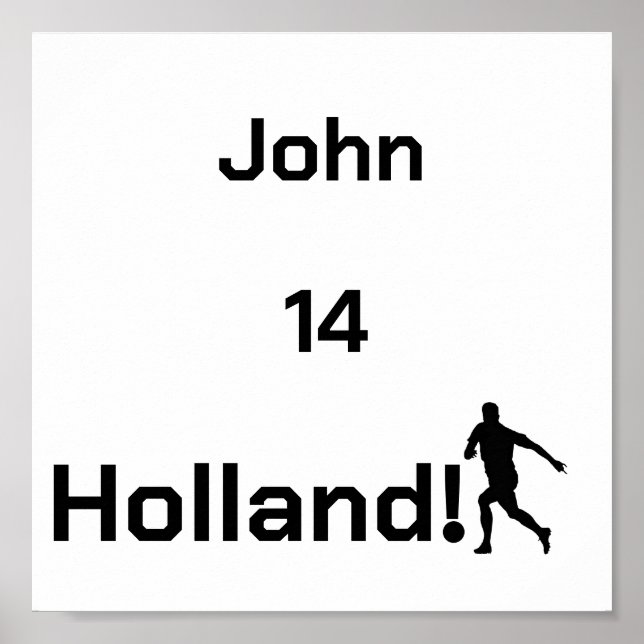 Personlig Holland Fotbollsspelarhyllning Poster (Framsidan)