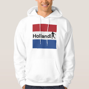 Personlig holländsk flaggfotbollsfan hoodie
