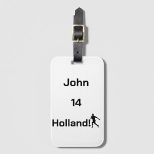 Personlig Holländsk Fotboll Resematerial Bagagebricka