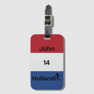 Personlig Hollandska Flagga Fotboll Resa Bagagebricka