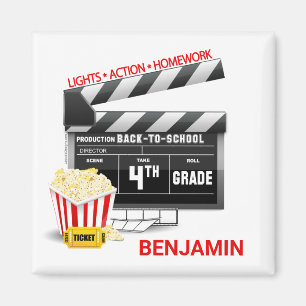 Personlig Hollywood Movie Theme 4:e Klass Magnet
