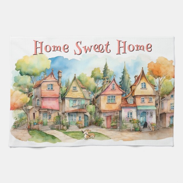 Personlig Home Sweet Home Kitchen Towel Kökshandduk (Horisontell)