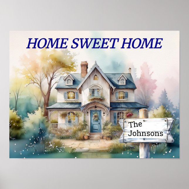 PERSONLIG HOME Sweet HOME Poster (Framsidan)