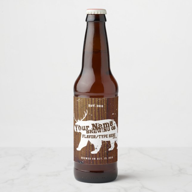 Personlig Homebreiska Beer Labels Ölflaska Etikett (Framsida)