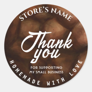Personlig Homemade Bakery Classic Round Sticker Runt Klistermärke