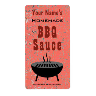 Personlig Homemade BBQ Sauce Barbeque Anpassningsb Fraktsedel