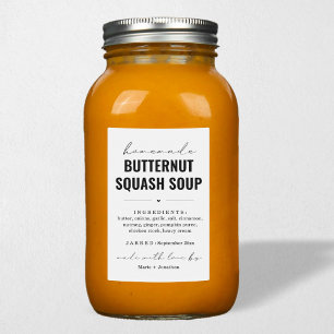 Personlig Homemade Butternut Squash Soppa-etikett Vinetikett