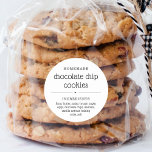 Personlig Homemade Food/Cookies Sticker Runt Klistermärke<br><div class="desc">En underbart enkel och söt förslutning för förpackningen av din bakade bra.</div>