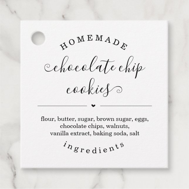 Personlig Homemade Food Märkres Gåvor Etiketter (Framsida)