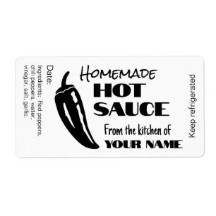 Personlig Homemade Hett Sauce Black Chili Pepper Fraktsedel