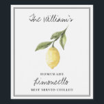 Personlig Homemade Limoncello Food Drink Labels Vinflaska Etikett<br><div class="desc">Homemade limoncello mat- och dryckesetiketter med en vattenfärgad citrongrön bakgrund och som är lätta att anpassa textmallar.</div>