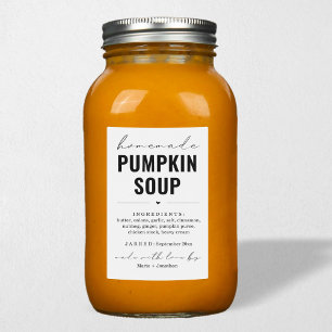 Personlig Homemade Pumpkin Soppa-etikett Vinetikett