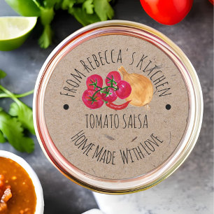 Personlig Homemade Salsa Canning etikett