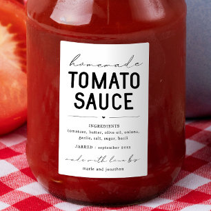 Personlig Homemade Tomato Sauce-etikett Vinetikett