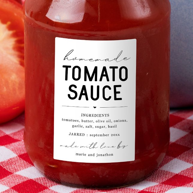 Personlig Homemade Tomato Sauce-etikett Vinetikett (Skapare uppladdad)