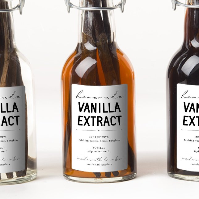 Personlig Homemade Vanilla Extract-etikett Vinetikett (Skapare uppladdad)