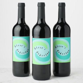 Personlig Homemade Vin Sake Vino Undertow Vinflaska Etikett