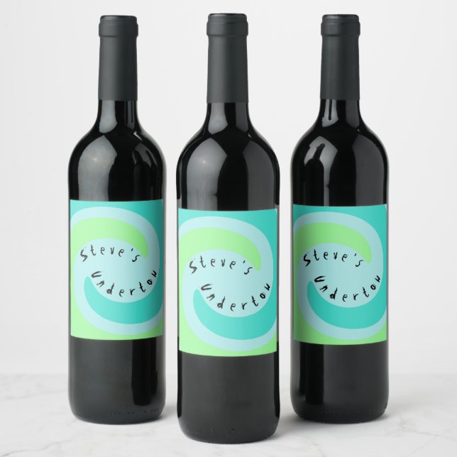 Personlig Homemade Vin Sake Vino Undertow Vinflaska Etikett (Flaskor)