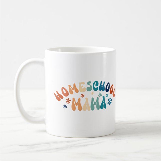 Personlig Homeschool Mamma Mamma med Kids Namn Kaffemugg (Vänster)
