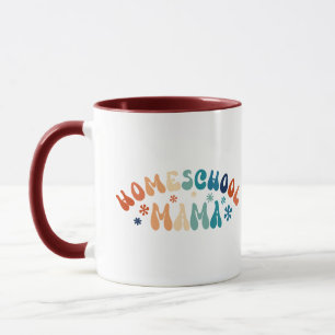 Personlig Homeschool Mamma Mamma med Kids Namn Mugg