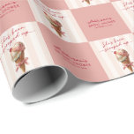 Personlig Hon Har Blivit Upp scoopad Bröllopsfest Presentpapper<br><div class="desc">Slå in bröllopspresenterna i söt stil med vårt personliga presentpapper "She's Been Scooped Up"! Detta förtjusande glass-tema presentpapper har charmerande rosa och vita parlor-ränder och en bedårande glasskon-design, vackert kompletterad med den lekfulla texten "She's Been Scooped Up". Anpassa enkelt detta unika presentpapper med den blivande brudens namn och evenemangets datum,...</div>