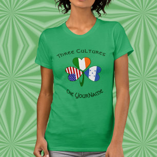 Personlig Honduras Irland USA Shamrock Kvinnor T Shirt