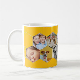 Personlig Honeycomb Family & Pet Photo Mugg