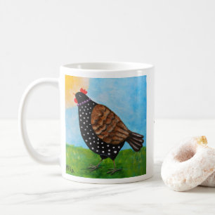 Personlig Höns med Halsband Solbadar Kaffemugg