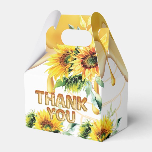 Personlig Honung Bee Birthday I Baby Shower Presentaskar (Framsidan Sidan)