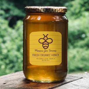 Personlig Honung Burk etiketter Honeycomb Bee