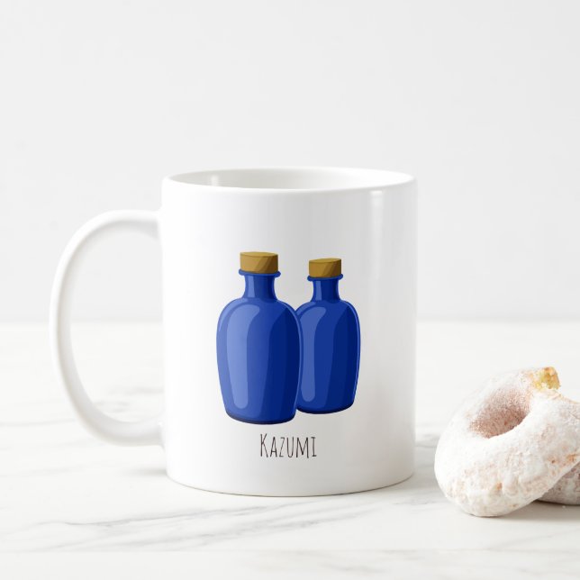 Personlig Ho'oponopono & Blue Flaskor Kaffemugg (Med munk)