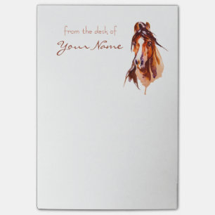 Personlig Horse Art PostIT-anteckningar Post-it Block