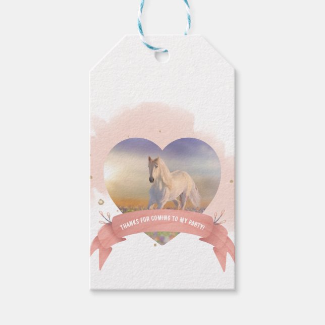 Personlig Horse Födelsedagsfest Presentetikett (Framsidan)