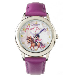 Personlig Horse Girl Dressage Rider Named Armbandsur