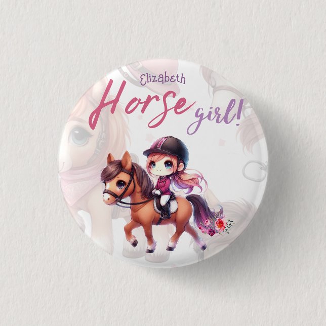 Personlig Horse Girl Dressage Rider Named Knapp (Framsida)