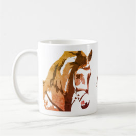 Personlig Horse Head Sketch i Brown Kaffemugg