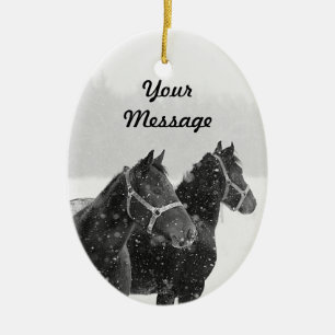 Personlig Horse jul Gift Helgdag Ornament