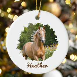 Personlig Horse Julgåva till Horse Lover Julgransprydnad Keramik